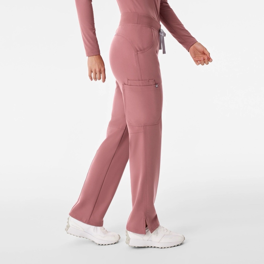 FIGS Womens Kade Cargo Scrub Pants Size Medium Mauve
